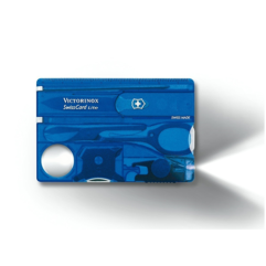 Швейцарская карта Victorinox SwissCard Lite синий полупрозрачный