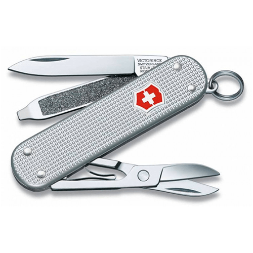 Нож перочинный Victorinox Classic Alox 58 мм 5 функций серебристый подарочная коробка