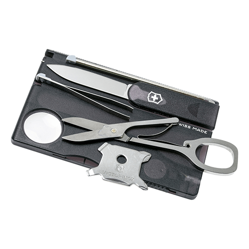 Швейцарская карта Victorinox SwissCard Lite черный полупрозрачный